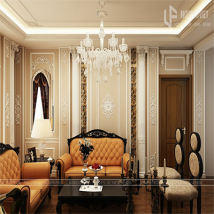 Mẫu phòng khách theo phong cách tân cổ điển tại Hải Phòng - NTKTCD05